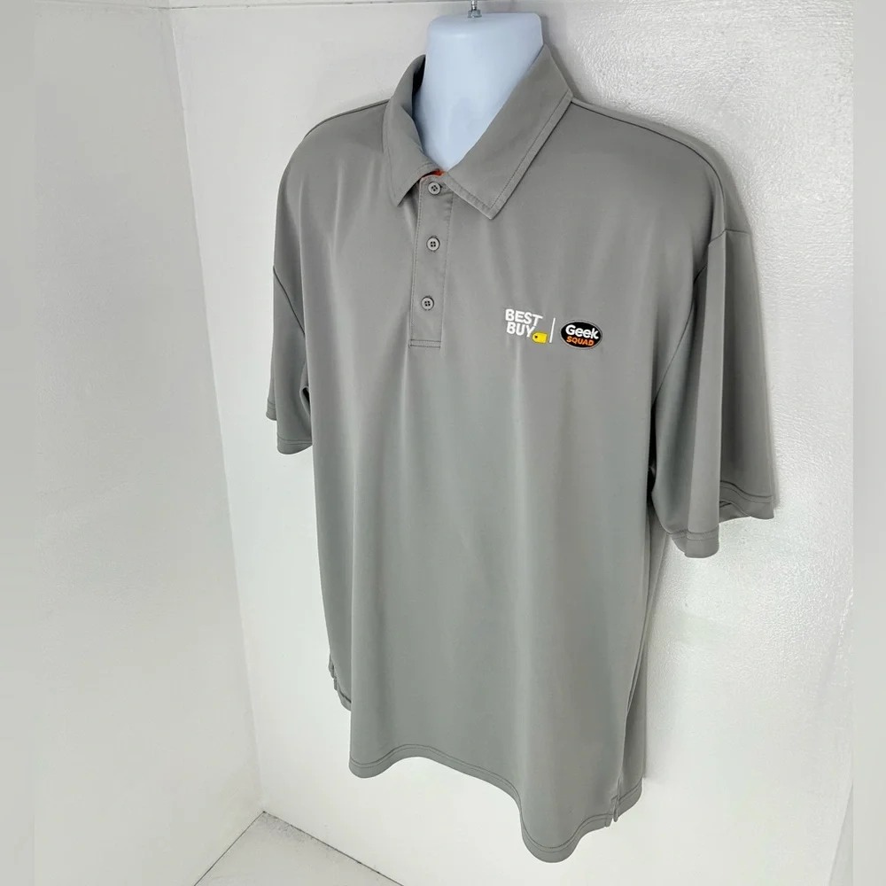 Geek Squad Best Buy Gray Polo Shirt Men’s 2XL Employee Work‎ Uniform Streetwear